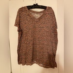 Burnt Orange and Black Cheetah Print T-Shirt